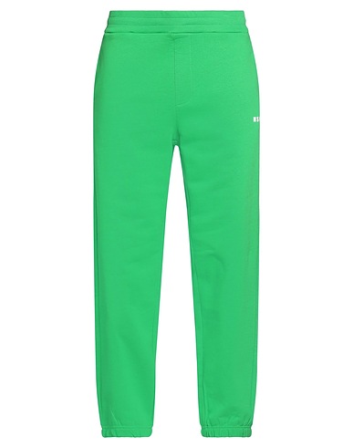 MSGM Pantalone Verde 100% Cotone