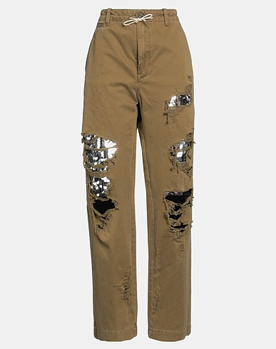 DARKPARK Casual pants Military green 100% Cotton, Polyester