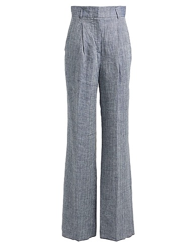 MAX MARA STUDIO Casual trouser Navy blue 100% Linen