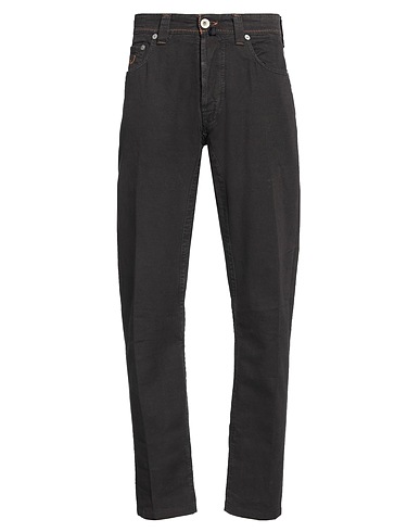 JACOB COHЁN Casual pants Dark brown 100% Cotton