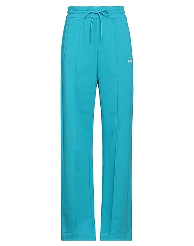 MSGM Casual pants Turquoise 100% Cotton