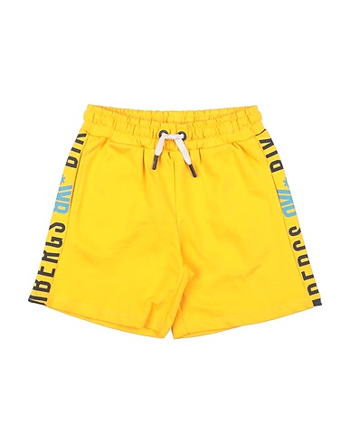 BIKKEMBERGS Shorts & Bermuda Yellow 100% Cotton