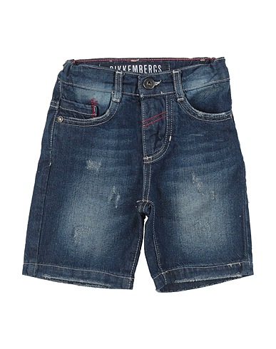 BIKKEMBERGS Shorts jeans Blu 97% Cotone, 3% Elastan