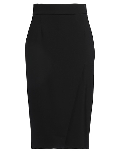 MOSCHINO ミディ丈スカート ブラック ポリエステル 88% / ポリウレタン 12%