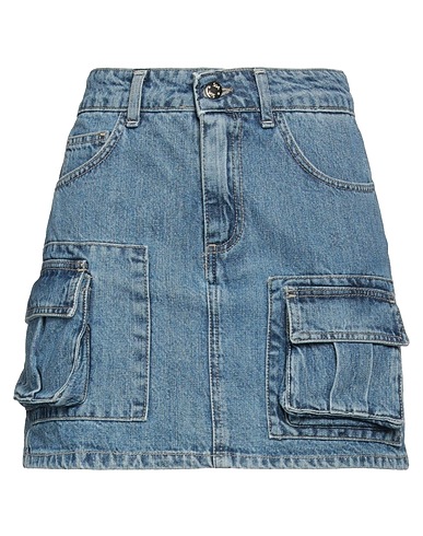SOALLURE Denim skirt Blue 100% Cotton