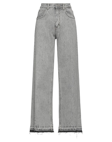 SOALLURE Denim trousers Grey 100% Cotton