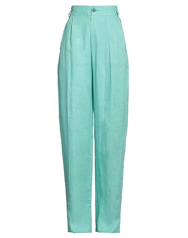 HEVÒ Pantalone Turchese 100% Lino