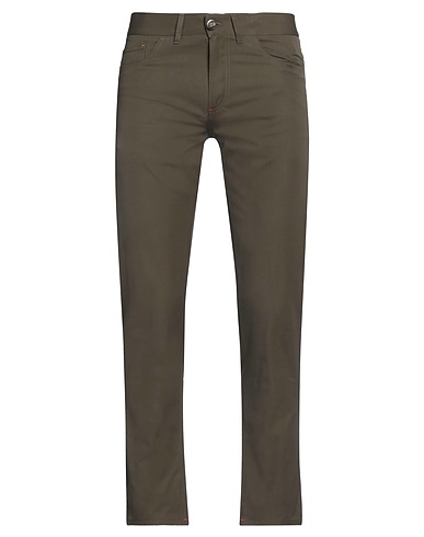 ISAIA Pantalone Verde militare 100% Cotone