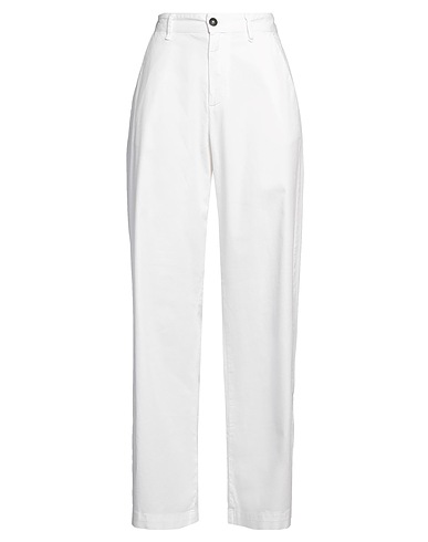 MASSIMO ALBA Casual trouser White 98% Cotton, 2% Elastane