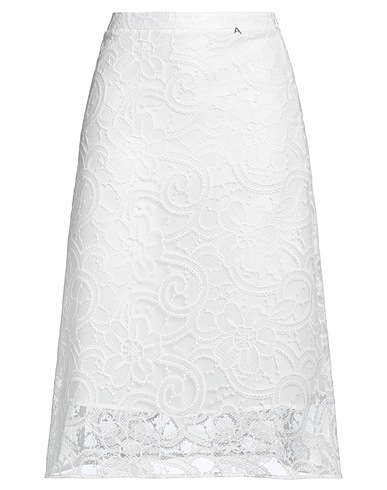 ACTITUDE by TWINSET Midi skirt White 100% Polyester, Cotton
