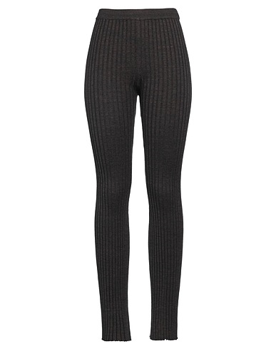 SANDRO Leggings Dark brown 51% Acrylic, 49% Wool