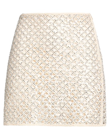 TWINSET Mini skirt Beige 100% Polyester