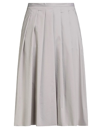 SEMICOUTURE Midi skirt Light grey 79% Cotton, 18% Polyamide, 3% Elastane, Polyester