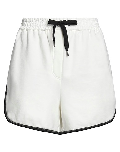 BRUNELLO CUCINELLI Shorts & Bermuda White 100% Cotton, Elastane, Brass