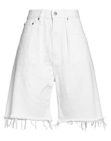 DENIMIST Denim shorts White 100% Cotton