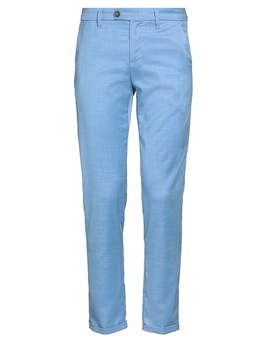 ALTATENSIONE Casual trouser SAPORE & COLORE Light blue 82% Polyester, 16% Viscose, 2% Elastane