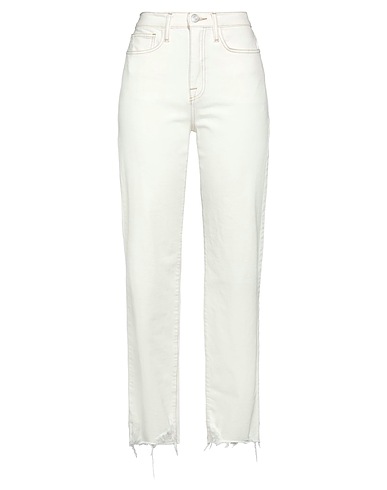 FRAME Pantaloni jeans Avorio 79% Cotone, 20% Cotone riciclato pre-consumer, 1% Elastan