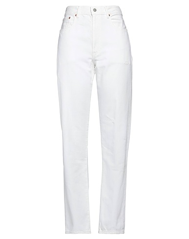 DENIMIST Denim pants White 100% Cotton