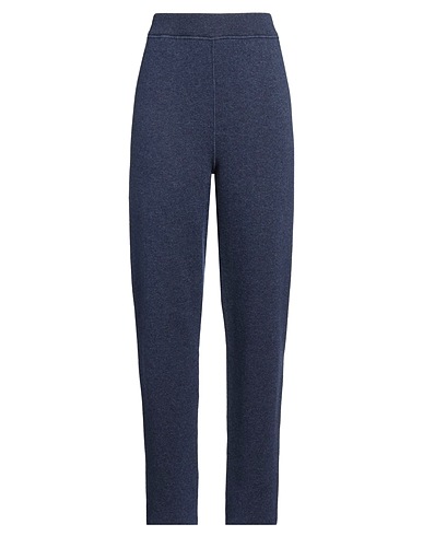 B.A. PRINTED ARTWORKS Casual trouser Navy blue 100% Cashmere