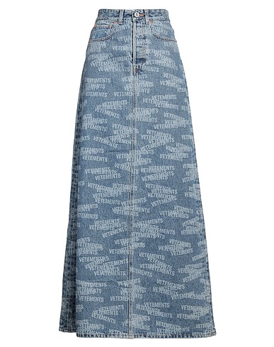 VETEMENTS Gonna jeans Blu 100% Cotone
