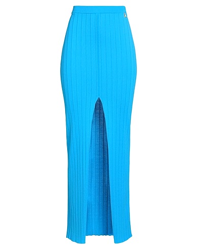 PATRIZIA PEPE Long skirt Azure 75% Viscose, 25% Polyamide