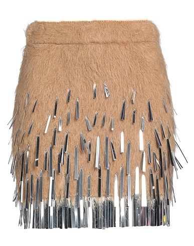 RABANNE Minigonna Cammello 57% Lana Vergine, 41% Lana di alpaca, 2% Poliammide