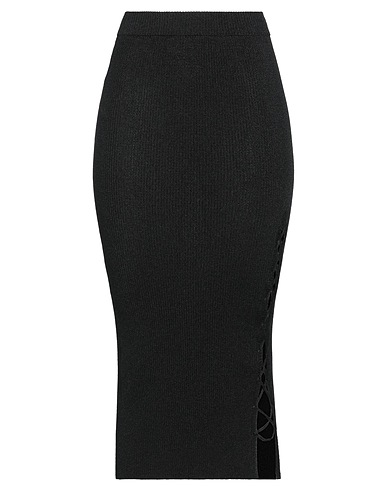PINKO Midi skirt Black 80% Viscose, 20% Metallic fiber