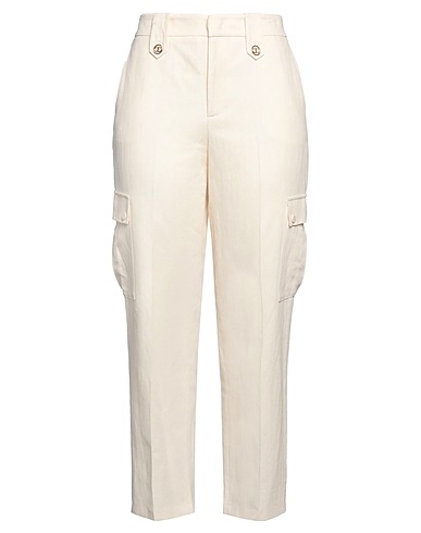 TWINSET Pantalone Avorio 52% Cotone, 48% Lino
