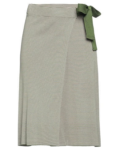 CROCHÈ Midi skirt Military green 100% Viscose
