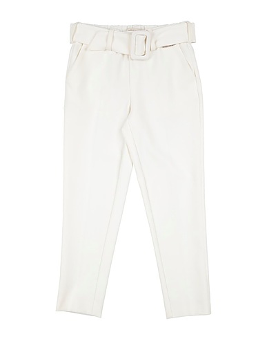 TWINSET Casual trouser Ivory 92% Polyester, 8% Elastane
