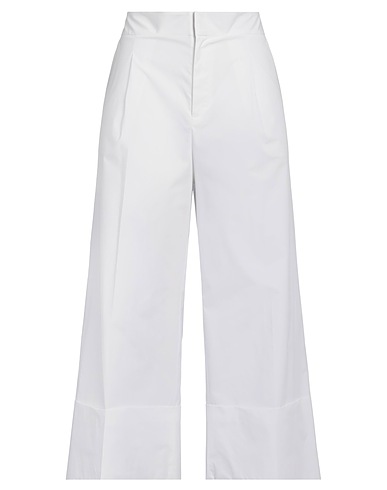 TWINSET Pantalone Bianco 96% Cotone, 4% Elastan