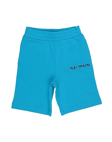 BALMAIN Shorts & Bermuda Azure 100% Cotton, Polyester