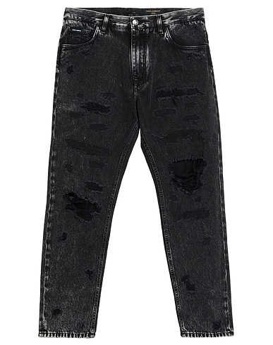 DOLCE&GABBANA Denim trousers Black 100% Cotton