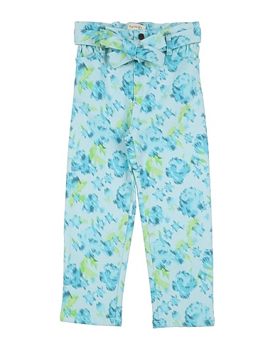 TWINSET Casual trouser Sky blue 98% Cotton, 2% Elastane
