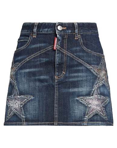 DSQUARED2 Denim skirt Blue 99% Cotton, 1% Elastane