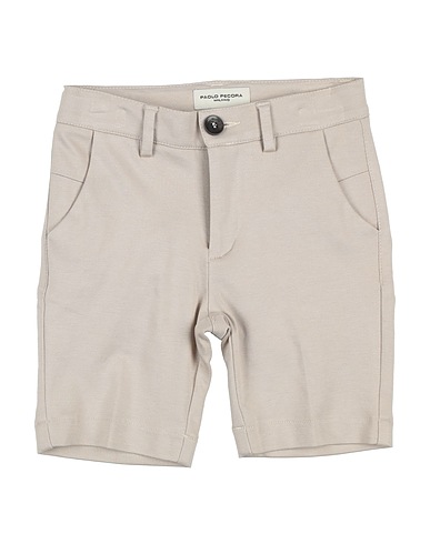PAOLO PECORA Shorts & Bermuda Beige 53% Cotton, 42% Polyamide, 5% Elastane