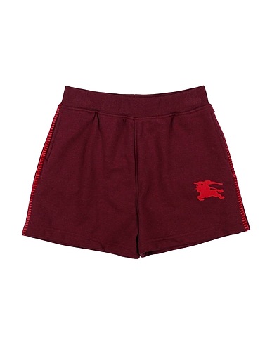 BURBERRY Shorts & Bermuda Burgundy 100% Cotton, Elastane