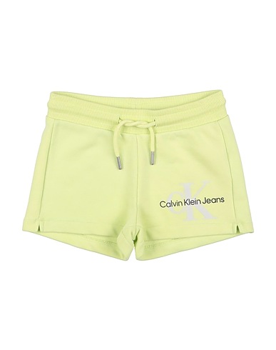 CALVIN KLEIN JEANS Shorts & Bermuda Light green 89% Cotton, 11% Polyester