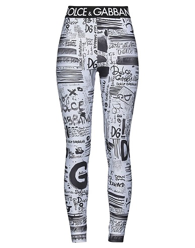 DOLCE&GABBANA Leggings White 50% Polyamide, 30% Polyester, 20% Elastane