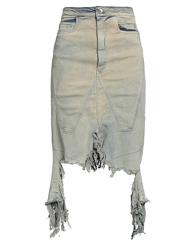 DRKSHDW by RICK OWENS デニムスカート ブルー コットン 91% / エラストマルチエステル 6% / ゴム 3%