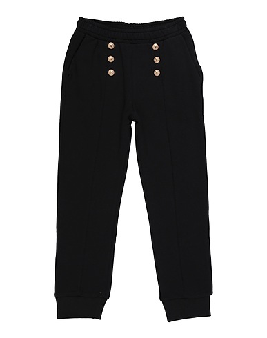 BALMAIN Pantalone Nero 100% Cotone, Elastan