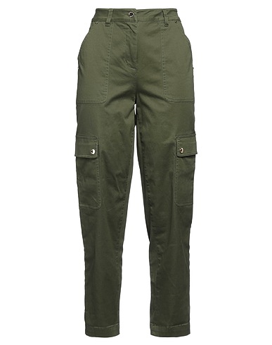 MICHAEL MICHAEL KORS Casual trouser Military green 98% Organic cotton, 2% Elastane