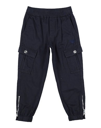 VERSACE YOUNG Casual trouser Midnight blue 100% Cotton, Viscose, Polyester