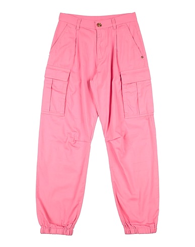 VERSACE YOUNG Casual pants Pink 100% Cotton, Polyester