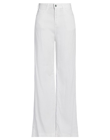 EMPORIO ARMANI Casual trouser White 100% Linen