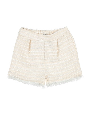 MEILISA BAI Shorts & Bermuda Cream 90% Polyester, 5% Viscose, 5% Other Fibres