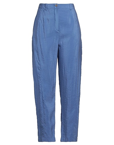 EMPORIO ARMANI Casual trouser Pastel blue 76% Silk, 24% Polyamide