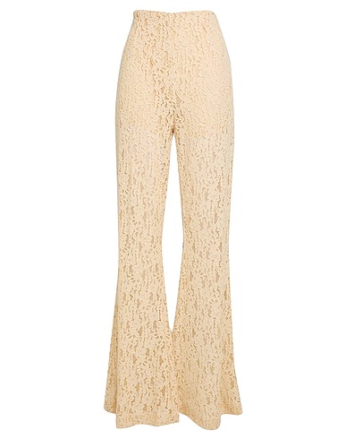 TWINSET Casual trouser Beige 77% Cotton, 23% Polyamide