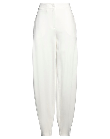 EMPORIO ARMANI Casual pants White 77% Viscose, 17% Polyamide, 6% Elastane