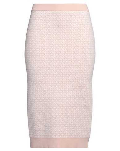 MICHAEL MICHAEL KORS Gonna midi Rosa chiaro 52% Viscosa, 46% Nylon, 2% Elastan